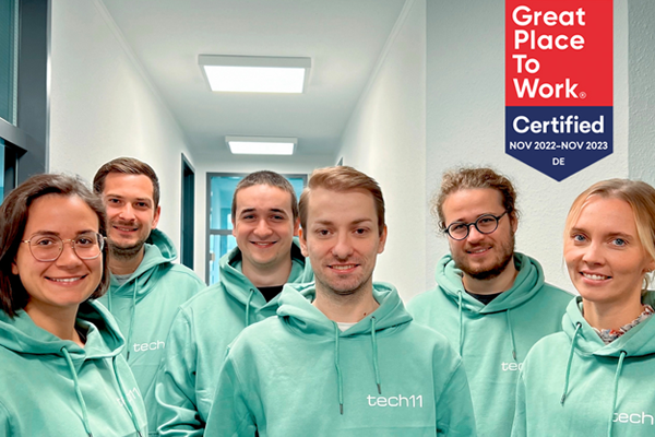 tech11 ist stolz als ein Great Place to Work zertifiziert worden zu sein